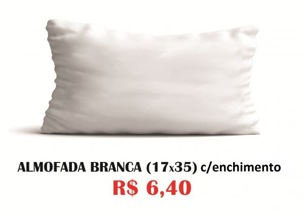 Almofada Branca Sublimática 17x35 C/ Enchimento