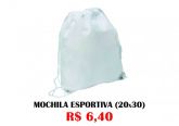 Mochila Esportiva Branca Sublimática (20x30)